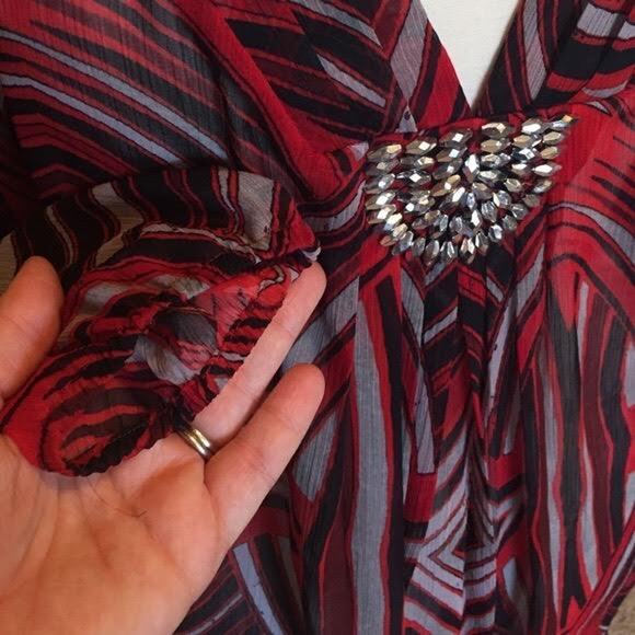 Express | Y2K Vintage Sheer Long Sleeve Tunic Top | Small - Picture 4 of 5